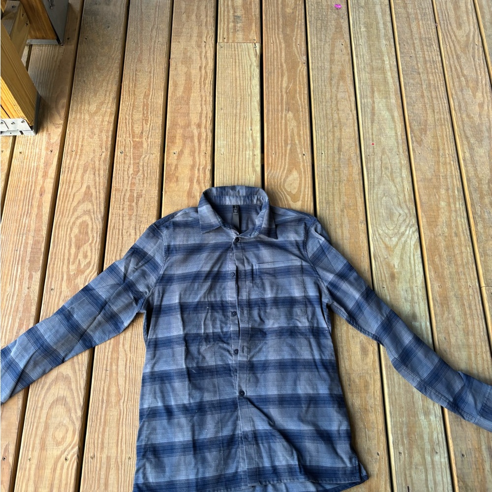 lululemon athletica Men's Navy Plaid Shirt